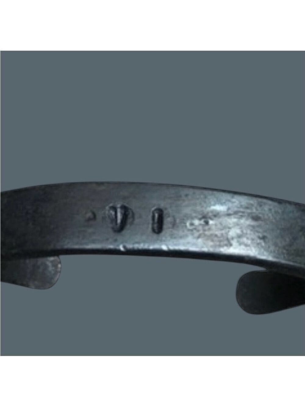 Men's  Hand-Forged Iron Cuff Bracelet – Size 8 | VI | 6-Year Anniversary Gift - Picture 8 of 9
